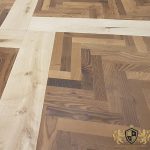 300x55mm Unfinished Ash Parquet Herringbone Wood Flooring Block 21mm Thickness