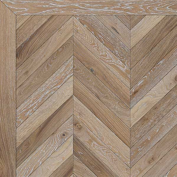Bespoke Finished Engineered Chevron Intense White