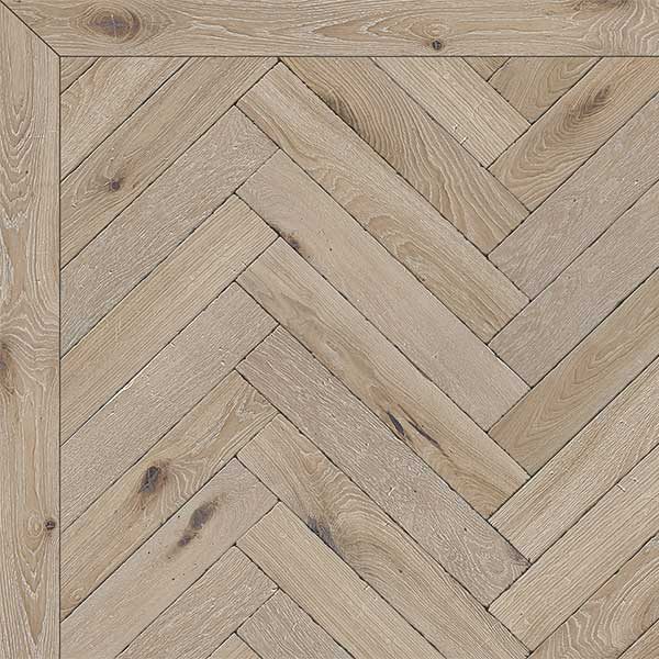 Bespoke Finished Engineered Wood Block Tumbled White