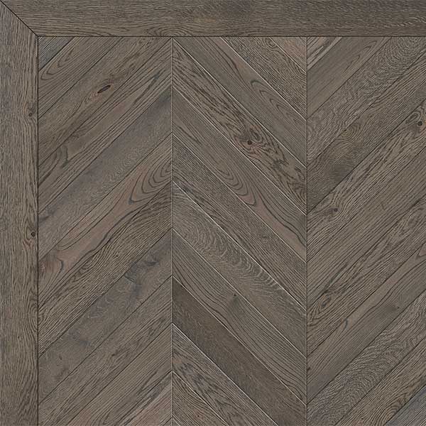 Bespoke Finished Engineered Chevron Light Smoked White (Grain Only)